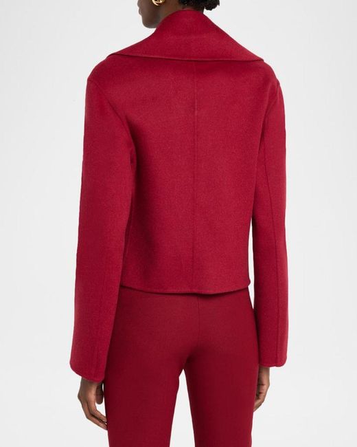 Joseph Red Delano Cropped Double-Faced Jacket