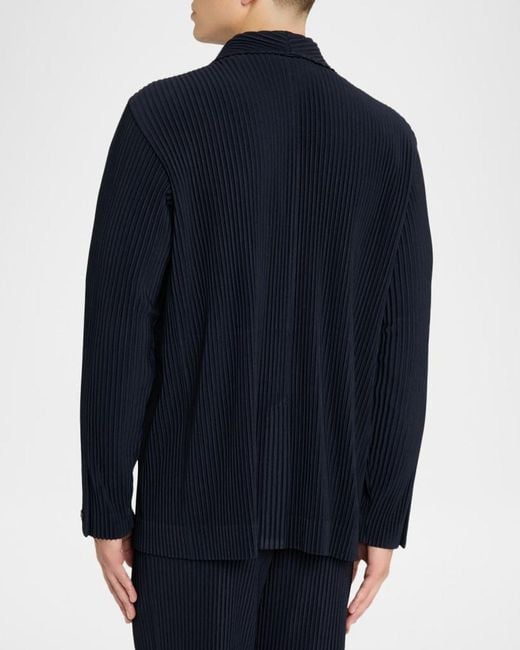 Homme Plissé Issey Miyake Blue Apos;S Pleated Basics Jacket for men