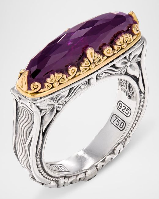 Konstantino Multicolor Kyma And Quartz Ring