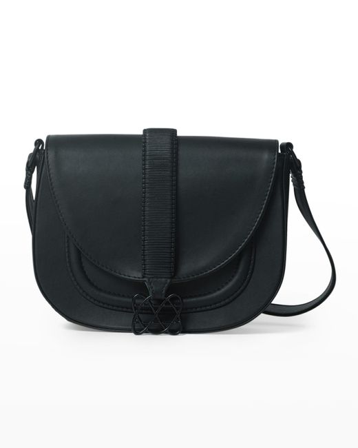 Callista Black Mini Gitane Saddle Leather Crossbody Bag