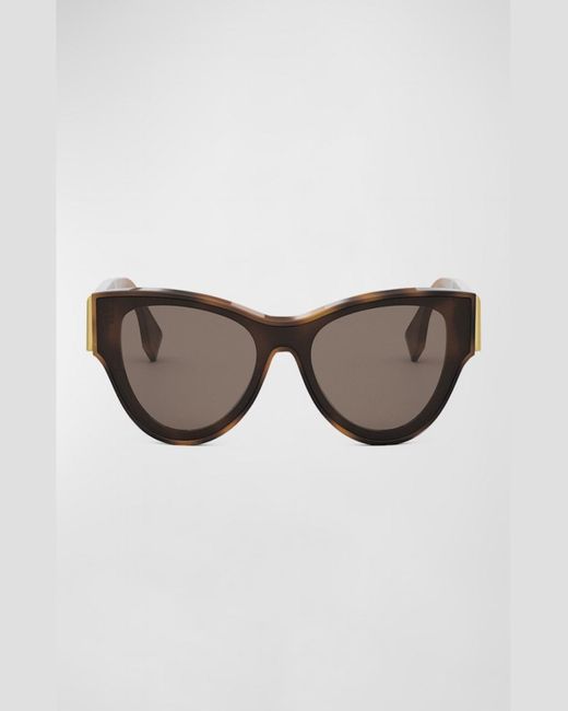 Fendi Brown First Acetate Cat-Eye Sunglasses