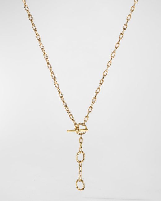 David Yurman Metallic Madison Three-ring Chain Necklace In 18k Gold, 3mm, 15-17"l
