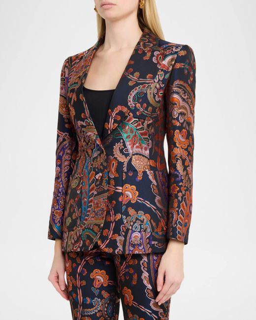 Etro Multicolor Paisley Silk Brocade Jacket