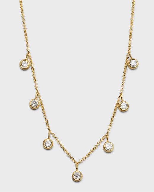 Jennifer Meyer Natural Mini 7-bezel Dangle Necklace