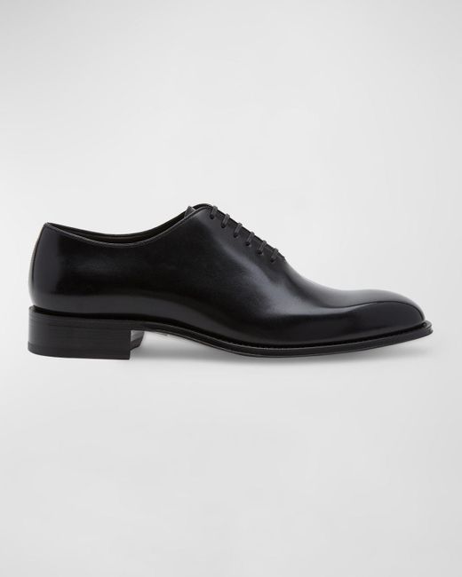 Tom Ford Black Claydon Wholecut Leather Oxfords for men