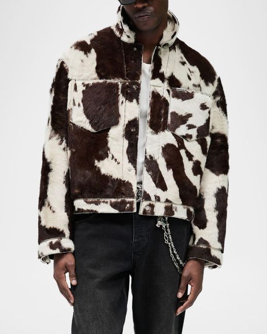 Represent Multicolor Apos;S Cowhide Leather Trucker Jacket for men