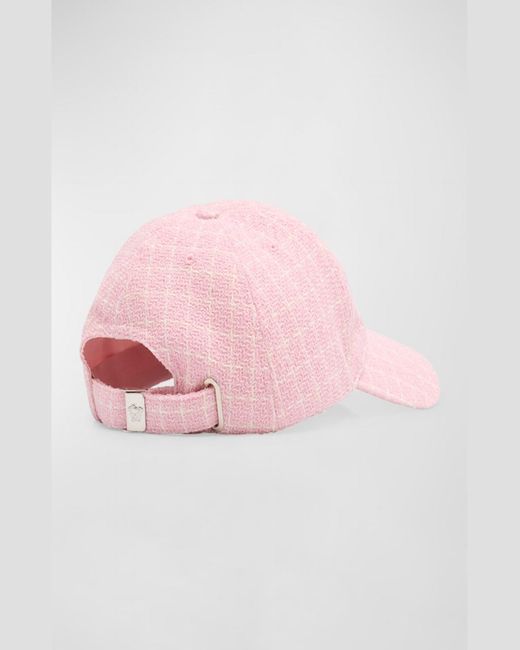 Versace Pink Vintage-Style Logo Wool-Blend Baseball Hat