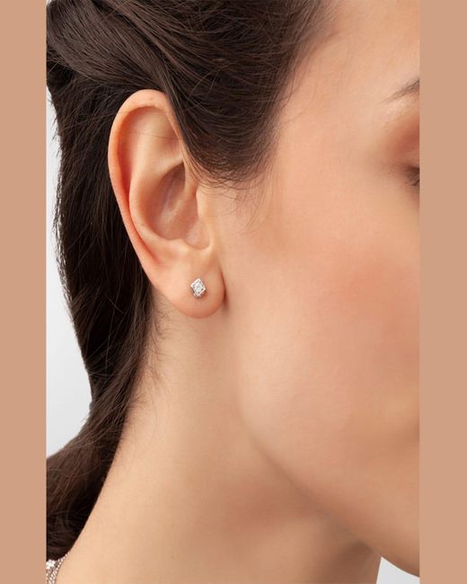 Miseno Metallic 18k White Gold Diamond Stud Earrings