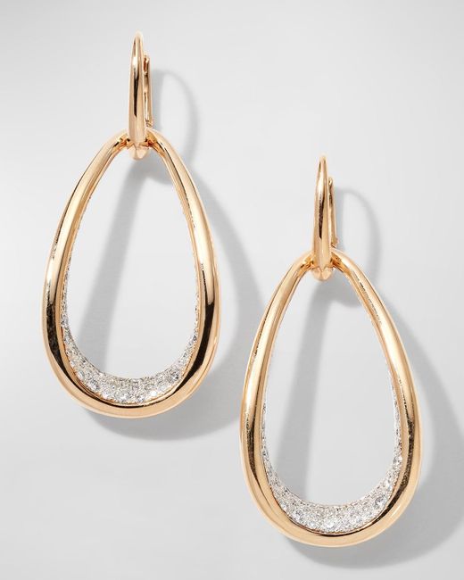 Pomellato Metallic 18k Rose Gold Fantina Earrings With Diamonds
