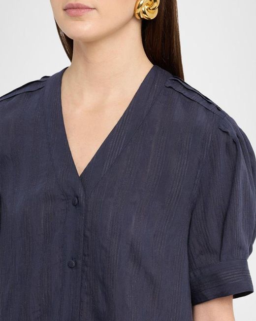 Rag & Bone Blue Taylor Button-Down Shirt