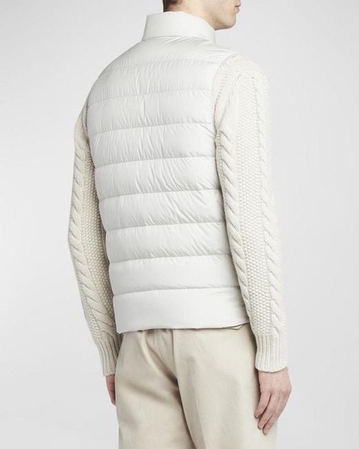 Moncler White Apos;S Treompan Down Puffer Vest for men