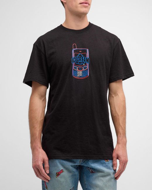 ICECREAM Black Chains Oversized T-Shirt for men