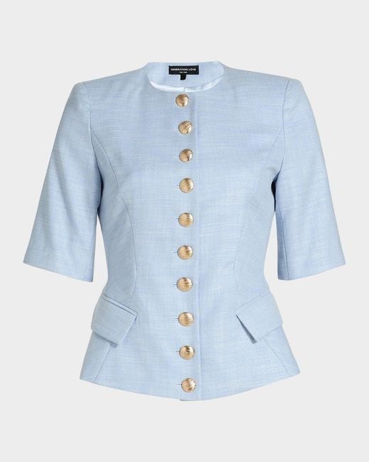 Generation Love Blue Adriana Chambray Jacket