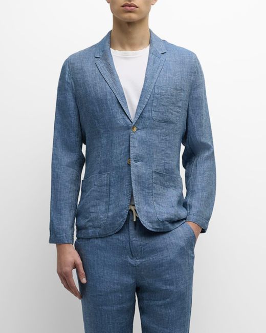 Rails Blue Sorrento Linen Jacket for men