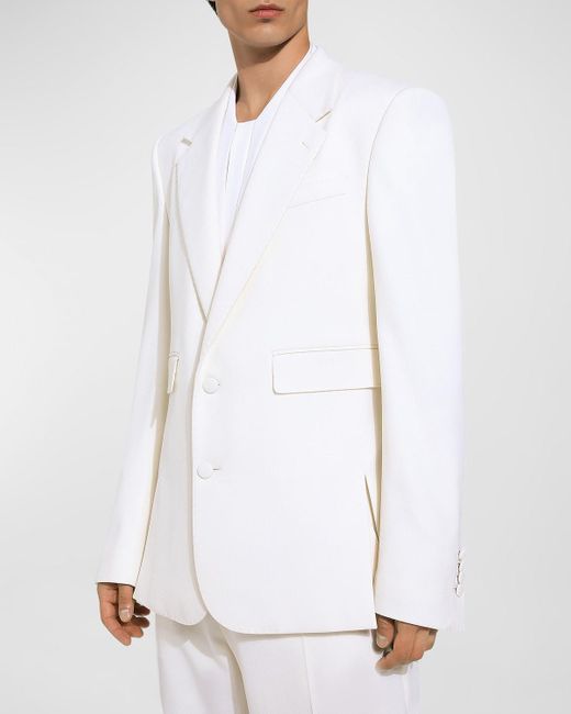 Dolce & Gabbana White Double-Face Wool Sport Coat for men