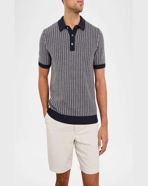 Rails White Silas Knit Button-Down Shirt for men
