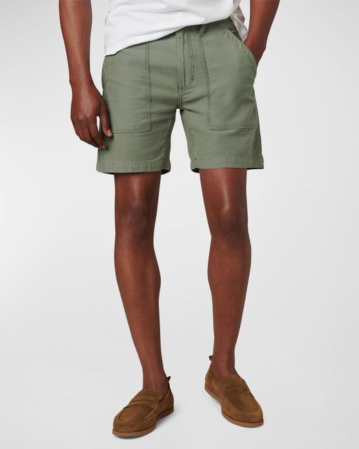 Joe's Jeans Green Fatigue Cotton Sateen Shorts for men