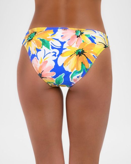 Sunshine 79 Blue Sunflower Basic Hipster Bikini Bottoms