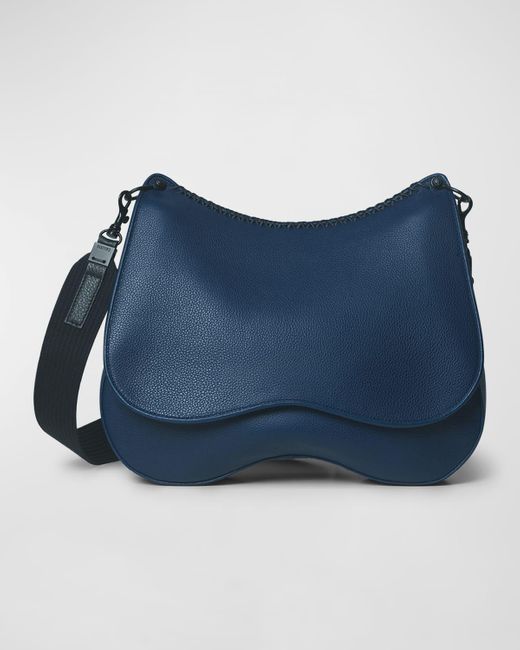Callista Blue Iconic Leather Saddle Bag