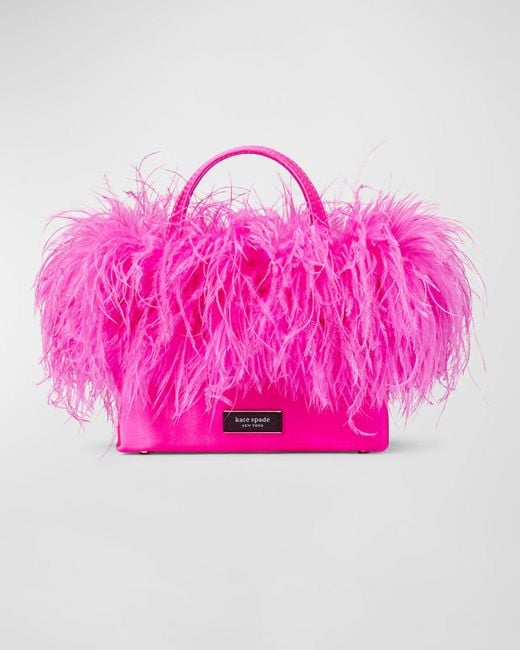 Kate Spade Pink Sam Icon Mini Feather Tote Bag