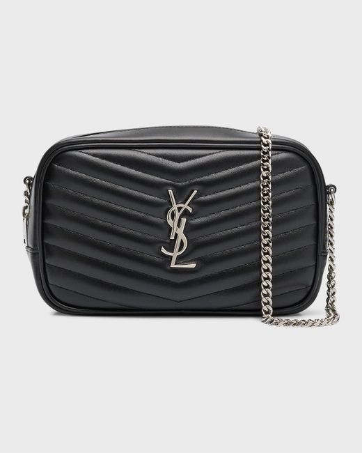 Saint Laurent Lou Mini Ysl Quilted Leather Camera Bag in Black Lyst