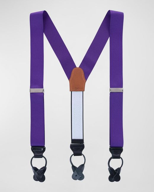 Trafalgar Purple Silk Suspender Braces for men