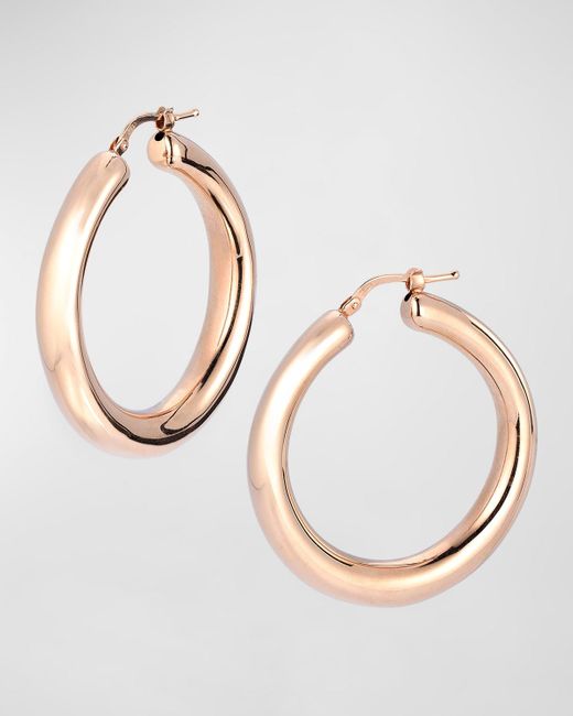 Lisa Nik Metallic Golden Dreams 18K Rose Hoop Earrings