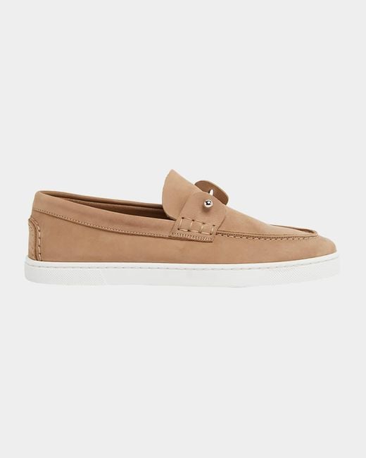 Christian Louboutin White Chambeliboat Donna Nubuck Boat Shoes