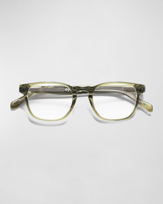 Eyebobs Metallic Old Sport Rectangular Acetate Readers