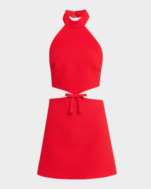 burgundy halter top dress BABARONI Halter Long Chiffon Dress with Pleated Waist-Burgundy, Burgundy / US0