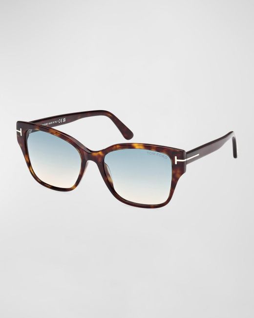 Tom Ford Multicolor Elsa Acetate Butterfly Sunglasses