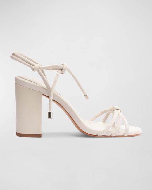 SCHUTZ SHOES Natural Kate Knotted Ankle-Tie Sandals