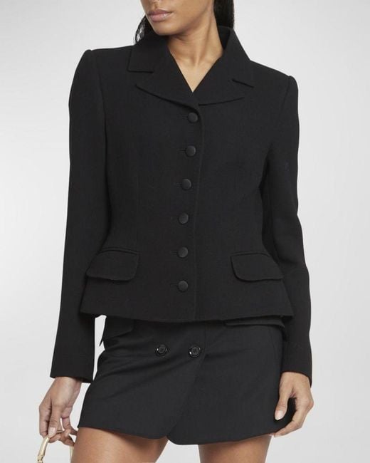 Dolce & Gabbana Black Wool Single-Breasted Jacket