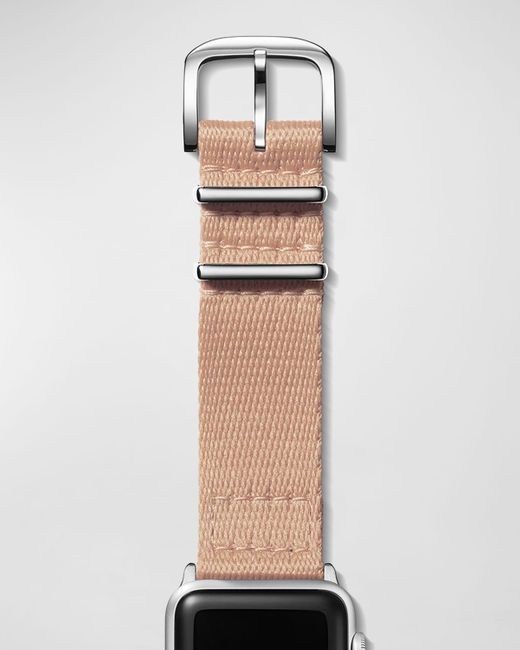 Shinola White 20Mm Nylon Strap For Apple Watch for men