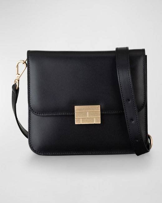 FRAME Black Le Signature Mini Smooth Leather Crossbody Bag