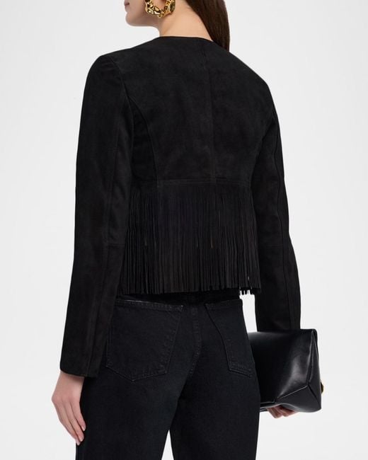 FRAME Black The Saddle Jacket