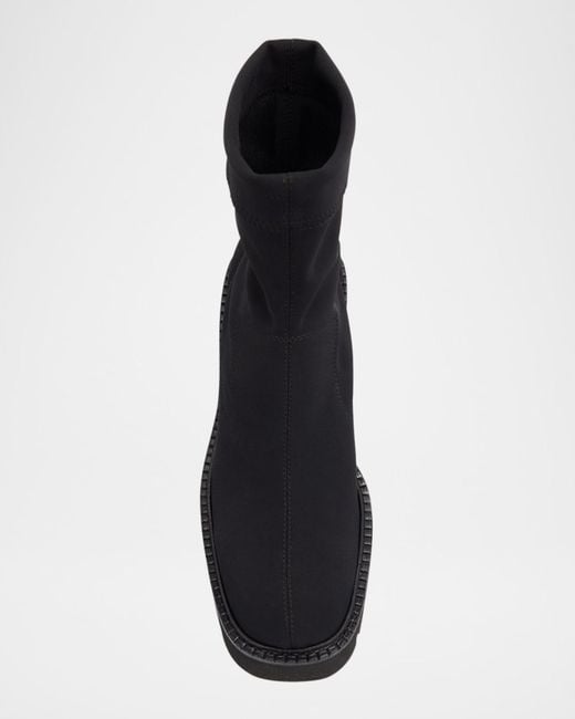 Pedro Garcia Zilia Stretch Nylon Ankle Booties in Black | Lyst