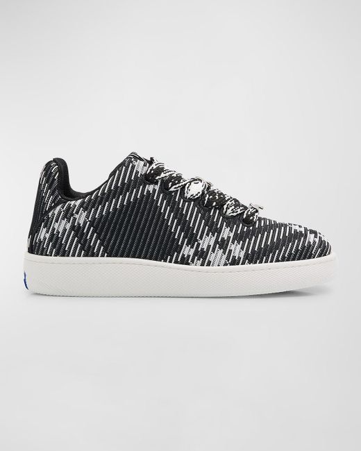 Burberry Multicolor Check Knit Box Low-Top Sneakers for men