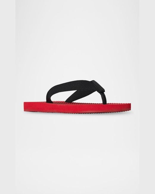 The Row Red Dune Cotton Flat Thong Sandals