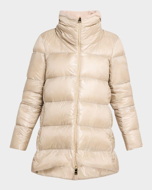 【関税&送料込】Herno A-Shape Reversible Down Jacket In Ultr REVERSIBLE A-SHAPE JACKET IN NYLON ULTRALIGHT in Blue Grey