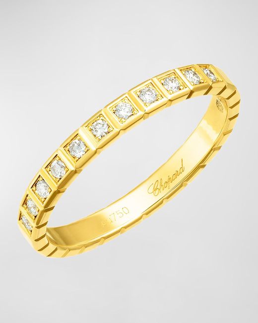 Chopard Metallic Ice Cube 18k Yellow Gold Mini Diamond Ring