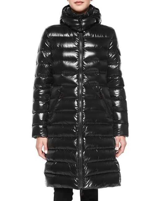 moncler black shiny puffer