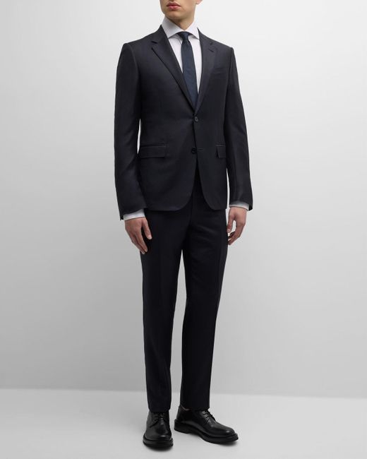 Zegna Blue Trofeo Milano Two-Piece Wool Suit for men