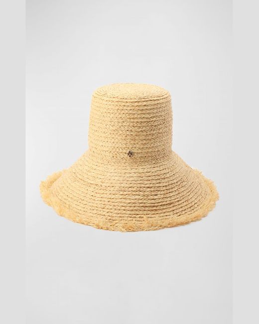 Kate Spade Natural Fringe Straw Bucket Hat