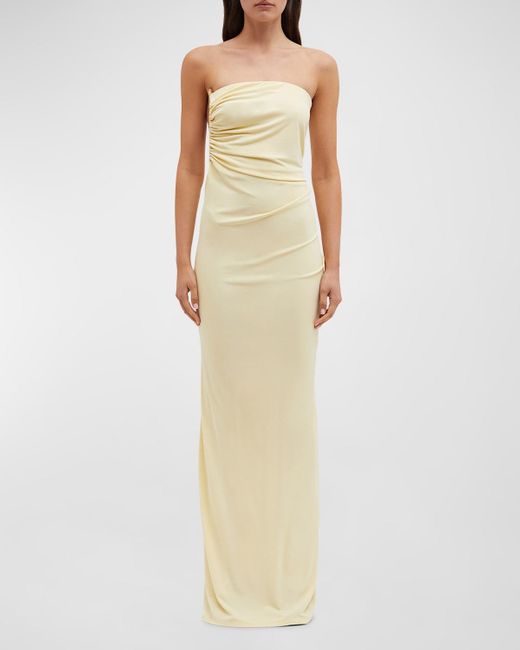 Christopher Esber Multicolor Odessa Arced Cutout Strapless Gown