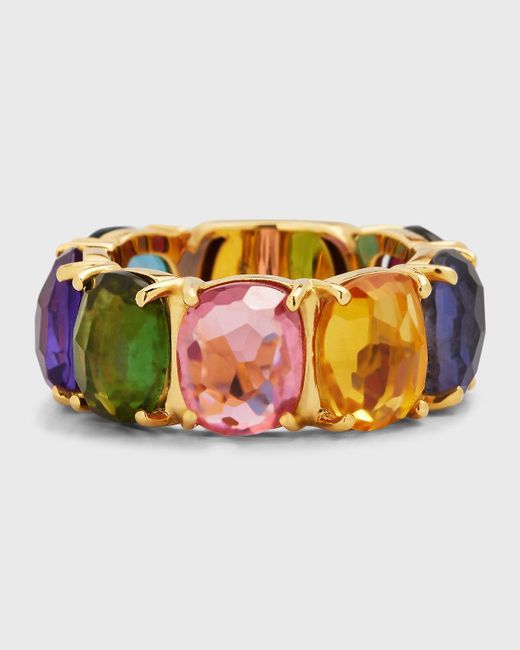 Marco Bicego Multicolor 18k Yellow Gold Alta Mixed Gemstone Ring, Size 7