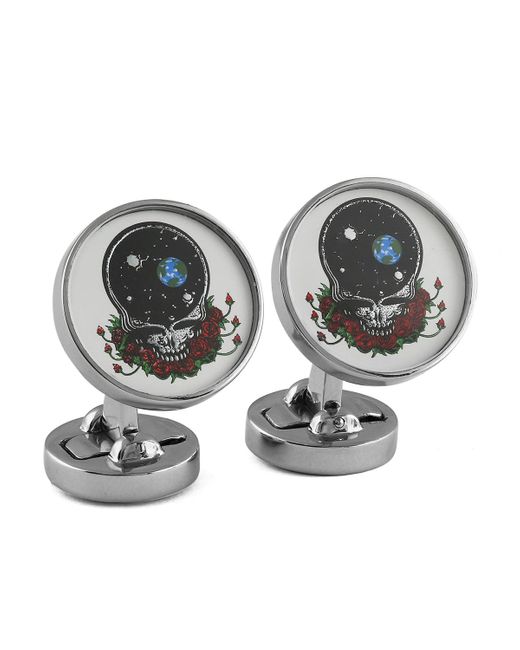 Tateossian Gray Space Your Face Cuff Links for men