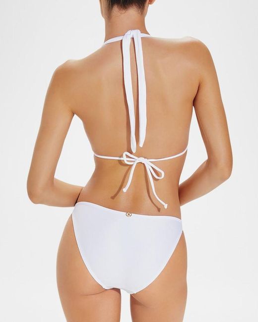 ViX White Solid Paula Full Bikini Bottoms