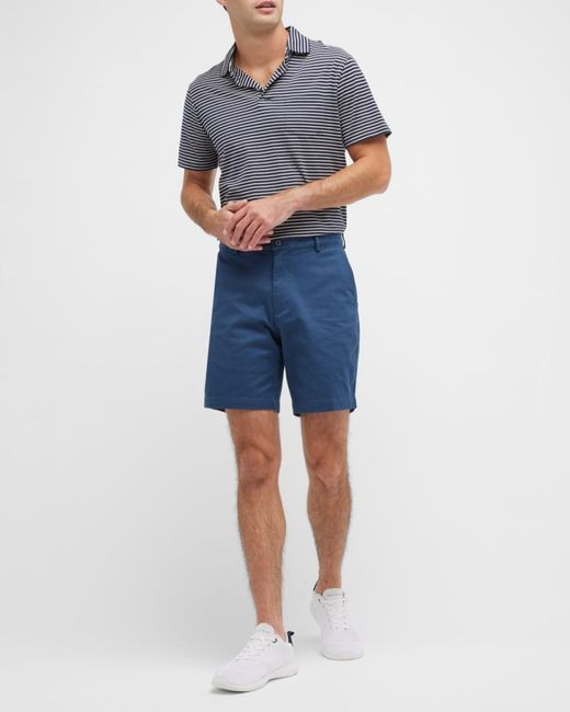 Peter Millar Blue Apos;S Pilot Flat Front Shorts for men