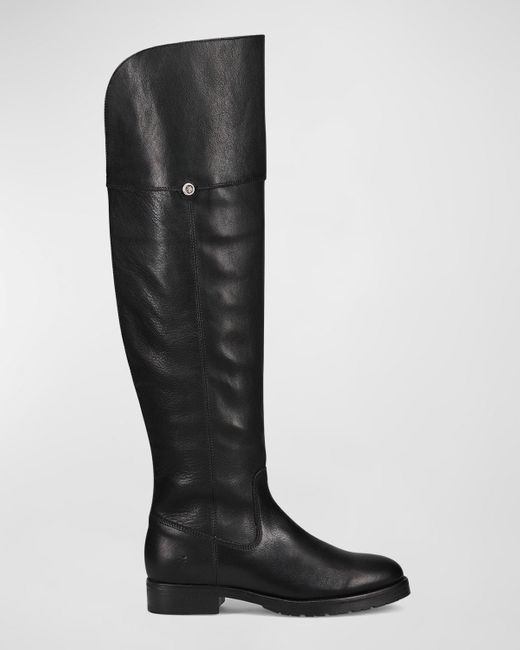 Frye Black Melissa Leather Over-the-knee Boots